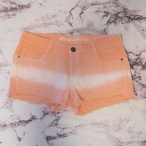 Orange Jean Shorts